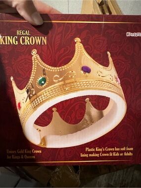 Regal King Crown Gold Halloween Costume Crown by Kangaroo